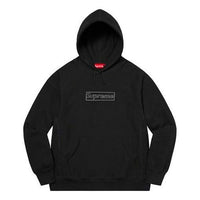 Supreme x KAWS Chalk Logo Hooded Sweatshirt 'Black White' SUP-SS21-401