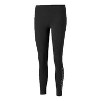 (WMNS) PUMA Holiday Leggings Logo Sports Training gym pants Black 847692-51