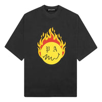 Palm Angels SS21 Burning Head Loose T-Shirt 'Black Yellow' PMAA041R21JER0011018