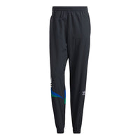 Men's adidas originals Ts Pant Large Logo Printing Contrasting Colors Sports Bundle Feet Autumn Black Pants HF5945