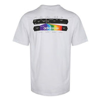 adidas originals Spectrum Tee Sports Printing Round Neck Short Sleeve White ED6927