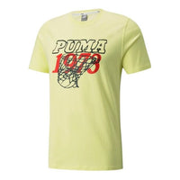 PUMA Scouted Short Sleeve Basketball T-Shirt 'Yellow Black Red' 532120-02