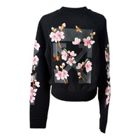 (WMNS) Off-White Fw17 Cherry Blossoms Embroidery Floral Round Neck Sweater OWBA026E170030531088