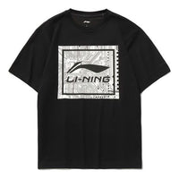 Li-Ning Big Graphic Loose Fit T-shirt 'Black' AHSR339-2