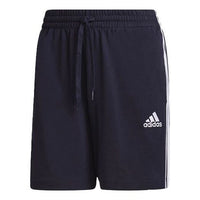 adidas M 3s Sj Sho Logo Printing Stripe Sports Training Shorts Blue GK9989