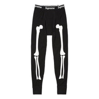 Supreme x HANES FW23 Week9 Bones Thermal Crew Pants 'Black' SUP-FW23-155