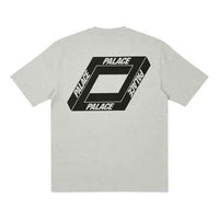 PALACE Dodgy But Lush Grey Marl Back Pattern Logo Printing Short Sleeve Unisex Gray P20TS171