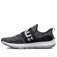 (WMNS) Under Armour Surge 3 Slip 'Black White' 3026507-001