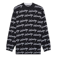 Balenciaga All Over Logo Jumper 'Black' 625984T31841070
