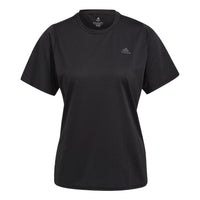 (WMNS) adidas Run Icon 3 Bar T-Shirt Asia Sizing 'Black' H57742