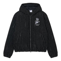 Nike x Stssy Striped Wool Jacket (Asia Sizing) 'Black' DR4413-010