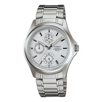 Men's CASIO STANDARD Series Retro Watch White Mens Silver Analog MTP-1246D-7A