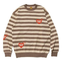 HUMAN MADE Striped Long Sleeve Knit Sweater 'Beige' HM24CS033