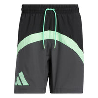 adidas Galaxy Stripe Logo Straight Shorts 'Black' IC1955