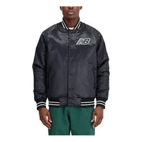 New Balance Athletics Varsity Satin Bomber Jacket 'Black' MJ33550-BK