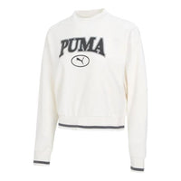 (WMNS) PUMA Logo Sweatshirt 'White Black' 623597-65