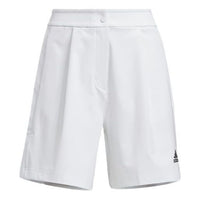 (WMNS) adidas Solid Color Logo Casual Shorts 'White' HF2463