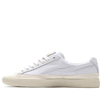 PUMA Clyde Rubber Toe Leather Leisure Board Shoes White 366986-01