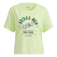 (WMNS) adidas neo Pattern Casual Sports Cartoon Short Sleeve Green H62004