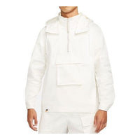 Nike Sportswear Half Zipper Sports Hooded Jacket White DD6495-133