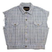 Drew House Boucle Sleeveless Trucker Jacket 'Light Blue' DR-FW22-002