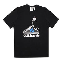 adidas originals Worm Tee Printing Sports Male Black GN2154