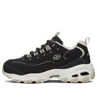 (WMNS) Skechers D'Lites 1.0 Fashion Running Shoes Black/Grey/Brown 66666254-BKTP