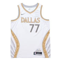 Men's Nike NBA Basketball Sports SW Fan Edition 20-21 Season Doncic Mavericks . No. 77 White Jersey CN1723-101