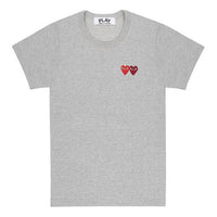 (WMNS) COMME des GARCONS PLAY Basic T-Shirt Two Emblems 'Grey' AZ-T225-051-3