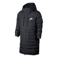 Men's Nike Casual Long Knee-Length Down Black Jacket 807394-011