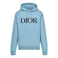 Men's DIOR x Peter Doig Crossover FW21 Cotton Fleece Material Light Blue 143J688A0531-C585