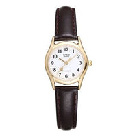 Casio Influencer Analog Leather Strap Watch 'Dark Brown White Gold' LTP-1094Q-7B5