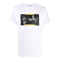 Off-White FW21 Printing Short Sleeve Ordinary Version White OMAA027F21JER0140184