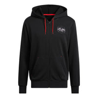 adidas Sleeve Side Alphabet Basketball Sports Hooded Jacket Men's Black HH8945