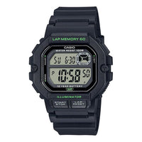 CASIO Stylish Waterproof Quartz Movement 47.2*44.5*13.4mm Resin Strap Watch Black Unisex Mens WS-1400H-1A