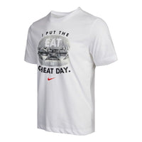 Nike Tee Humor Athleisure Casual Sports Alphabet Printing Short Sleeve White DD6921-100