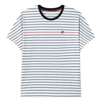 (WMNS) FILA Stripe Loose Sports Round Neck Short Sleeve Blue F11W121112F-NV