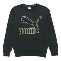 PUMA Classics logo Sweater 'Black Yellow' 595892-56