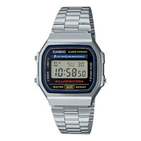 CASIO Unisex with Stainless Steel Bracelet Waterproof Mens Silver Digital A168WA-1W