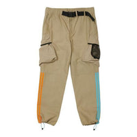 adidas originals x PALACE Crossover Multiple Pockets Stripe Bundle Feet Sports Pants/Trousers/Joggers Khaki HM9195