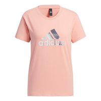 (WMNS) adidas Fi Foil Tee Printing Round Neck Sports Short Sleeve Pink T-Shirt GP0700