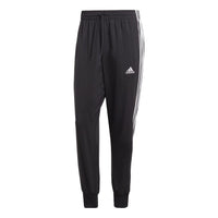 adidas AEROREADY Essentials Tapered Cuff Woven 3-Stripes Pants 'Black' IC0041