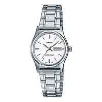 CASIO Steel Bracelet Water Resistant Quartz Waterproof White Analog LTP-V006D-7B2