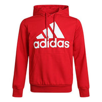 adidas M Bl Ft Hd logo Printing Drawstring Sports Pullover Red GV0249