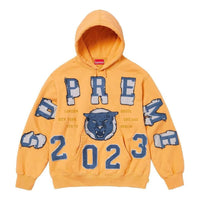 Supreme FW23 Week5 Washed Panther Hoodie 'Orange' SUP-FW23-098