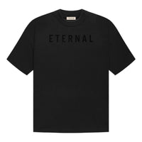 Fear of God Eternal Logo Flocked Crewneck T-Shirt 'Black' FGE50-001AJER-001