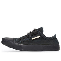 Balenciaga Paris Low Top Sneakers 'Black Destroyed Cotton and Black Rubber' 688754W3RP21010