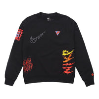 Nike Sportswear NSW 3M Reflective Graffiti Printing Round Neck Pullover Black CJ5056-010