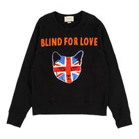 (WMNS) Gucci Embroidery Round-neck Swea Black 408242-X5K94-1095