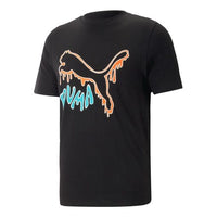 PUMA Graphic Melted Cat T-Shirt 'Black' 622554-01